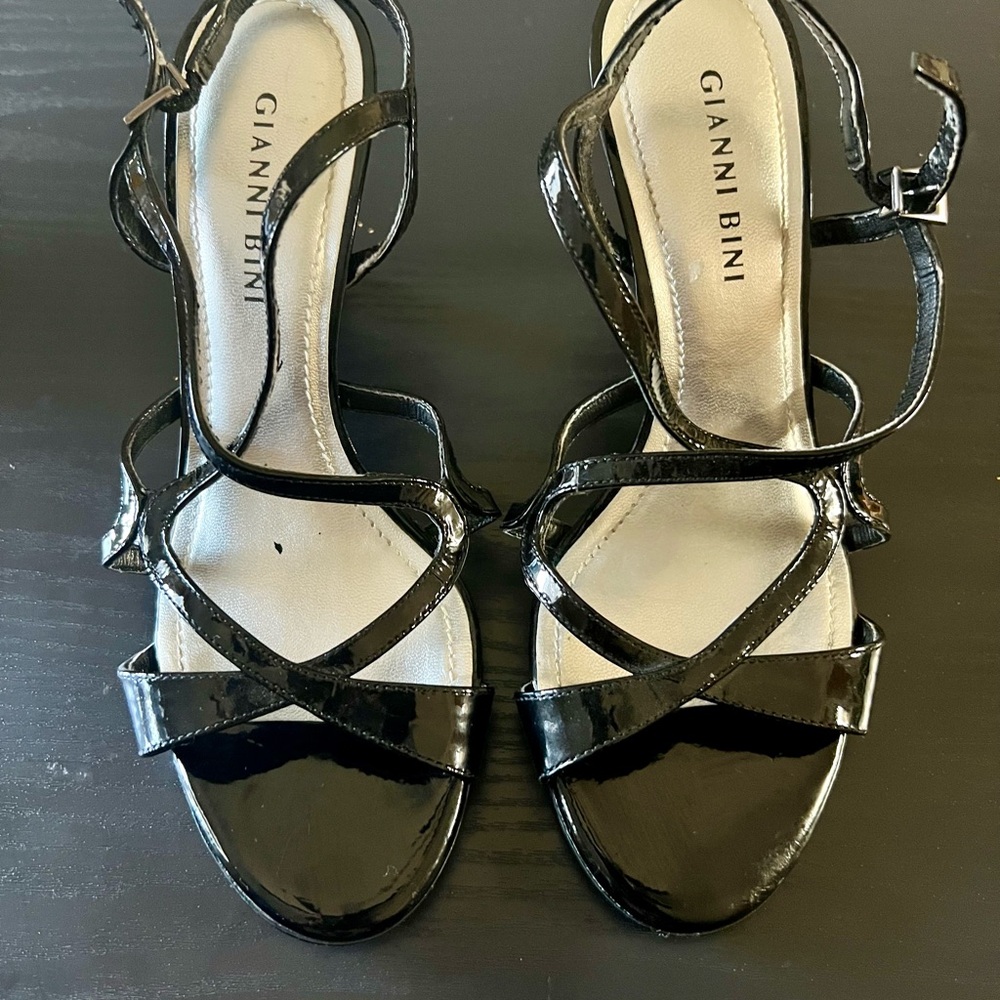 Gianni Bini Black Strappy Heels